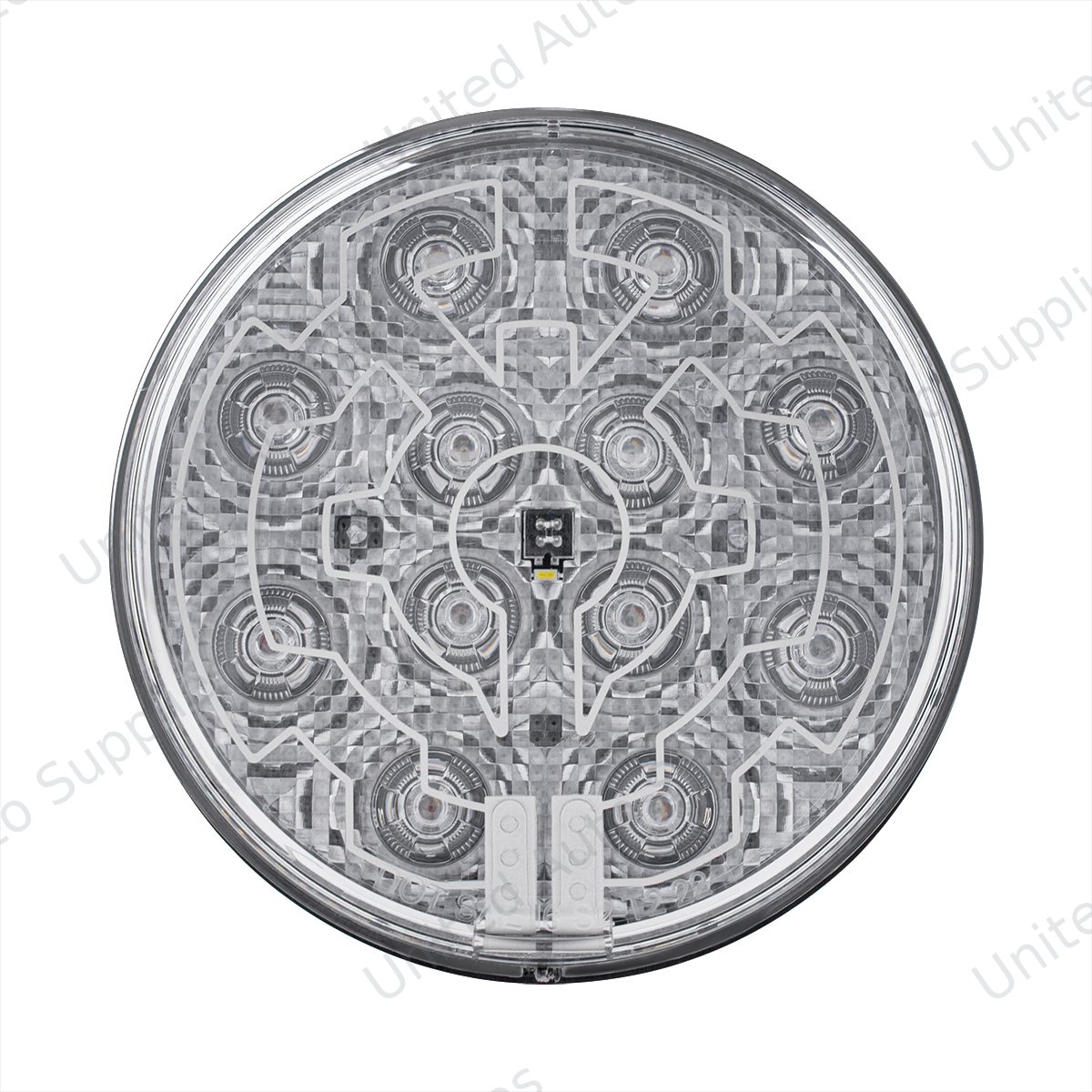 12 LED 4" Round Light (Stop, Turn & Tail) With Heated Lens - Red LED/Clear Lens