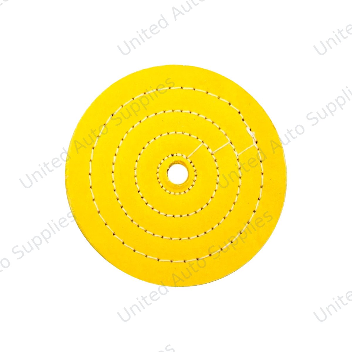 6" Yellow Treated Muslin Buff - 5/8" Arbor