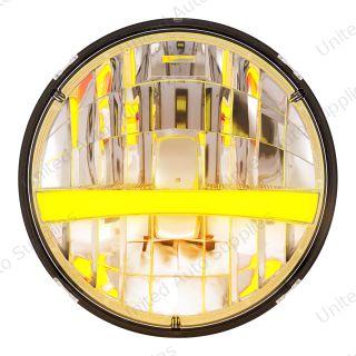 ULTRALIT - High Power LED 7" Headlight With Turn Signal & Amber Position Light Bar