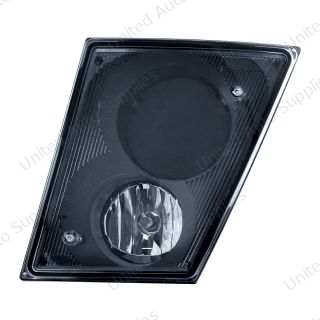 Black Fog Light Assembly For 2003-2017 Volvo VN/VNL - Driver