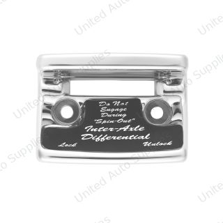 Chrome Plastic Axle/Differential Switch Guard With Glossy Sticker For 1990-2010 Freightliner Classic-Black