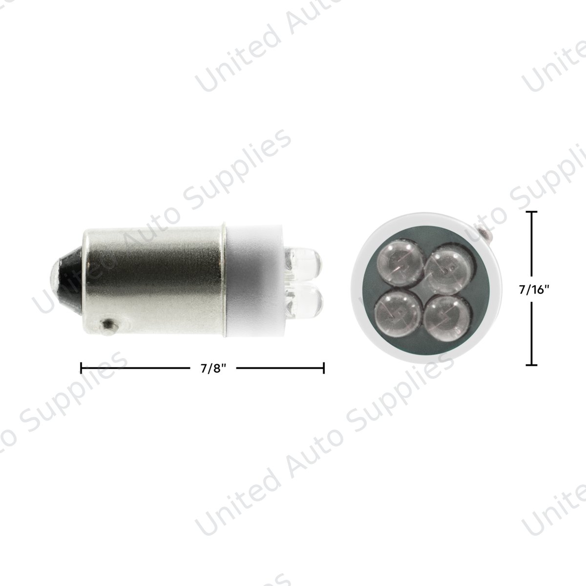 4 Micro LED 1893 Type Bulb - Red (2-Pack)