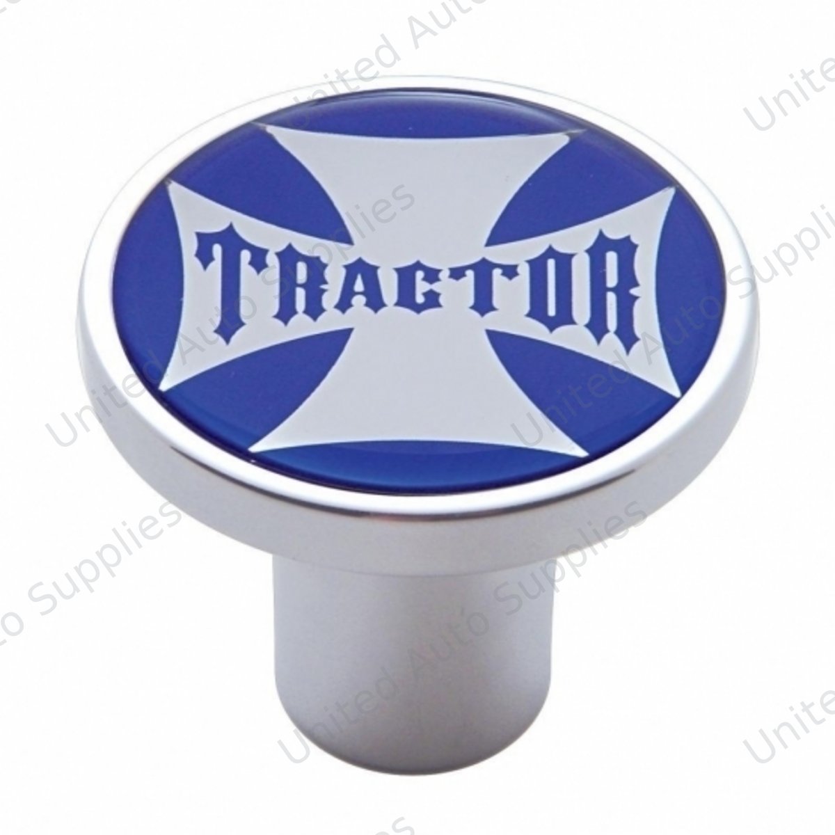 "Tractor" Air Valve Knob - Blue Maltese Cross Sticker