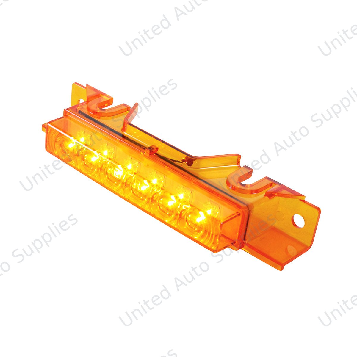 6 LED Exterior Visor Light For 1996-2024 Volvo VNL-Amber LED/Amber Lens