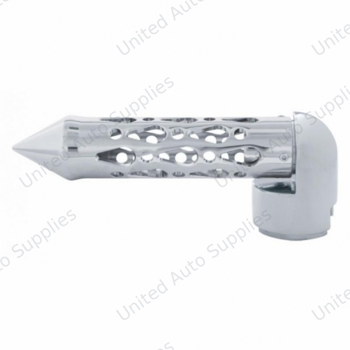 Brooklyn Spike Gearshift Knob With 13/15/18 Speed Adapter - Chrome/Horizontal