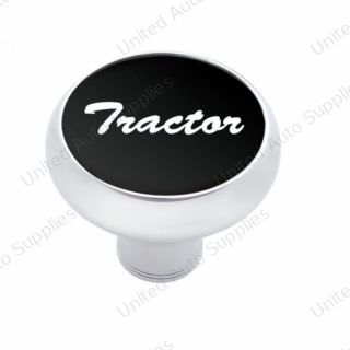 "Tractor" Deluxe Air Valve Knob - Black Aluminum Sticker