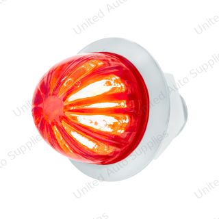 2 LED Dual Function 1-1/8" Watermelon Clearance/Marker Light - Red LED/Red Lens