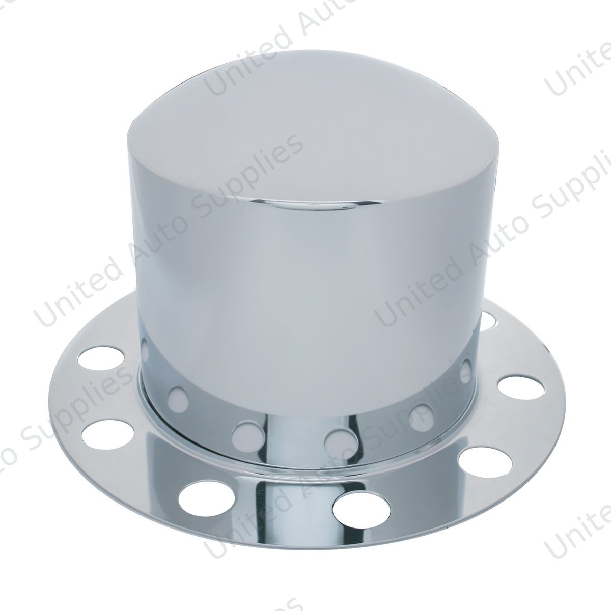 Chrome Dome Rear Axle Cover 2PC Kit For 33mm Nut Cover - Steel/Aluminum Wheel (10 Hole)