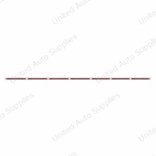 94" Stainless Steel Light Bracket With 7X 19 LED 12" Reflector Light Bars - Red LED/Red Lens