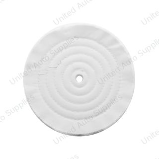 8" White Soft Muslin Buff - 5/8" Arbor