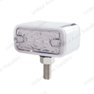 6 LED Double Face Light - T-Mount - Amber & Red LED/Clear Lens