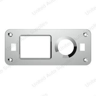 Chrome Plastic Dome Light Cover With Swivel Light Hole For Peterbilt 386 (2006-2010) & 387 (1999-2010)