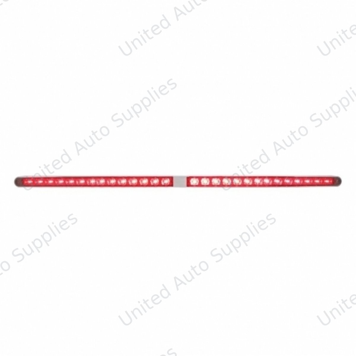 Dual 14 LED 12" Light Bars With Bezel - Red LED/Red Lens