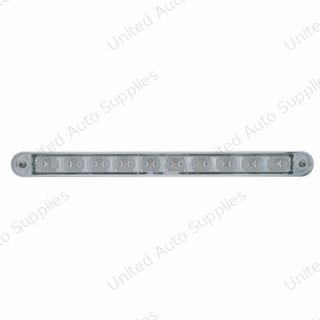 10 LED 9" Light Bar With Bezel (Stop, Turn & Tail) - Red LED/Clear Lens