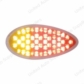 51 LED Duo Auxiliary/Utility Light - Red/Amber LED With Clear Lens
