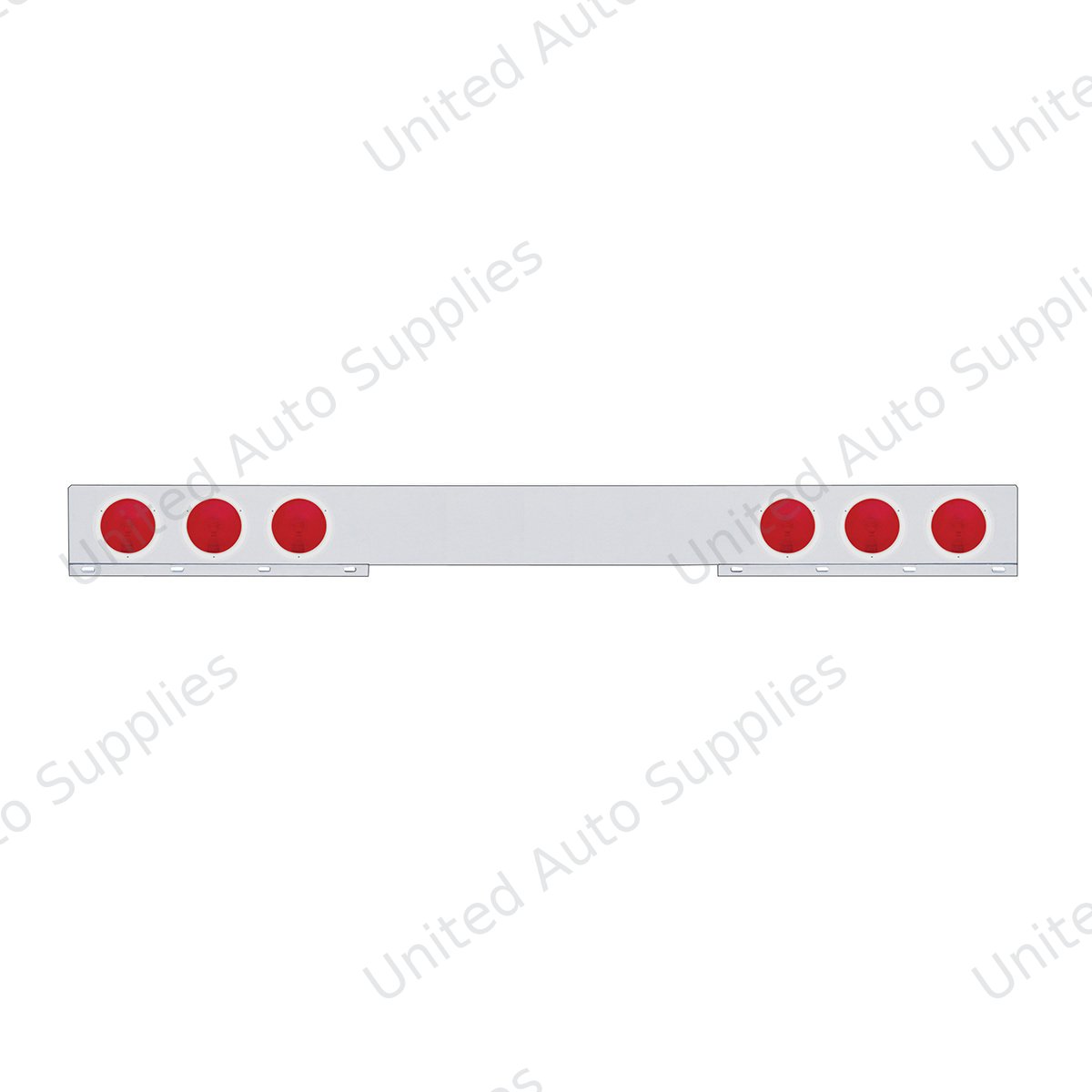 Chrome Light Bar With Six 4" Lights & Stainless Steel Bezel
