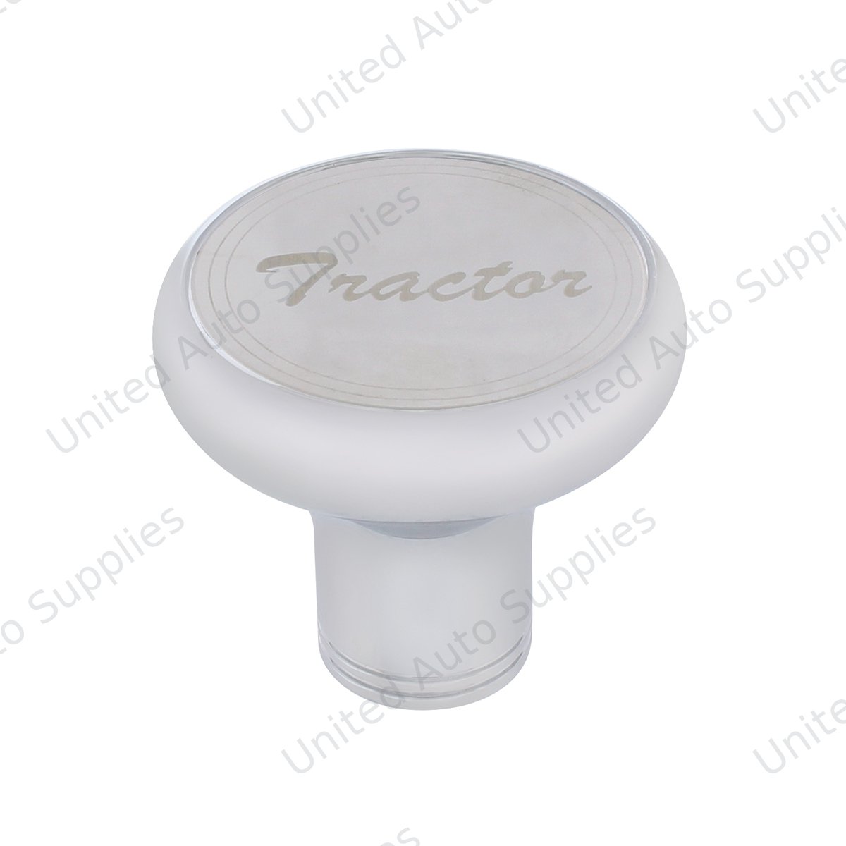 "Tractor" Deluxe Air Valve Knob - Stainless Plaque With Cursive Script