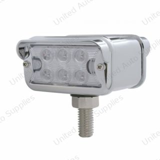 12 LED Dual Function Double Face Light W/Visor - T-Mount - Amber & Red LED/Clear Lens