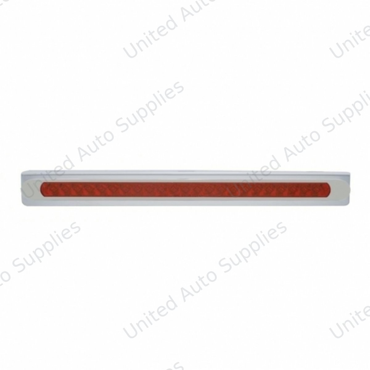 Stainless Light Bracket With 23 SMD LED 17-1/4" Light Bar & Bezel - Red LED/Red Lens