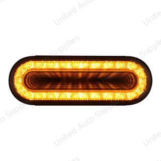 Mirage 24 LED 6" Oval Turn Signal Light - Amber LED/Clear Lens