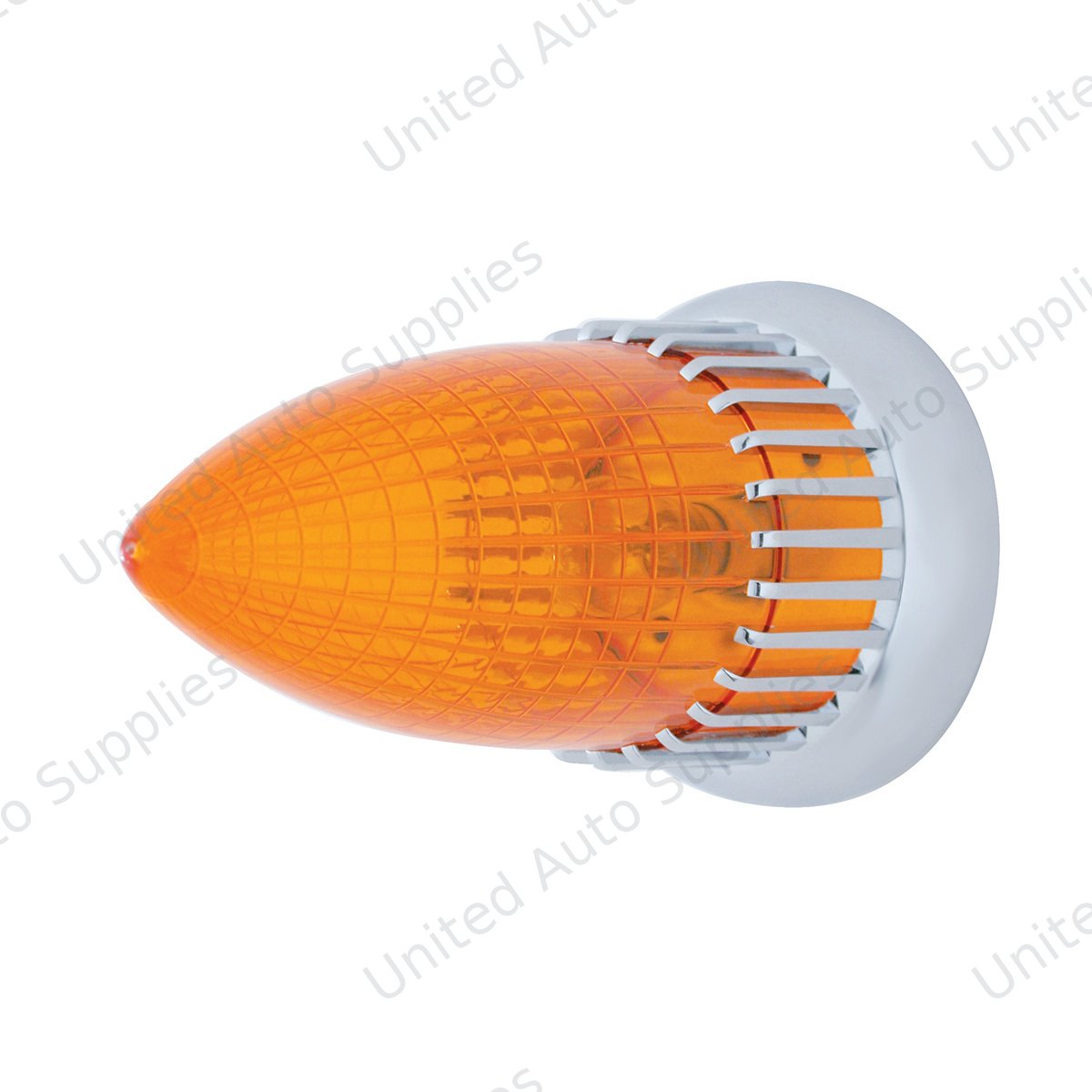 1959 Cadillac Style Tail Light With Flush Mount Bezel, Amber Lens