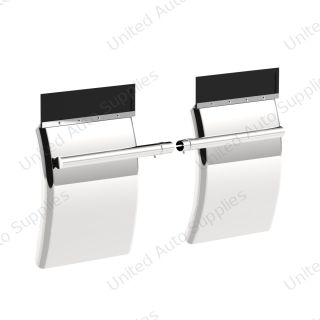 24" X 27" 430 Stainless Quarter Fender With Tube Bracket Set (Pair)