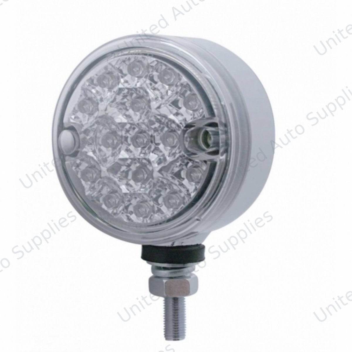 15 LED 3" Reflector Single Face Light - Amber LED/Clear Lens