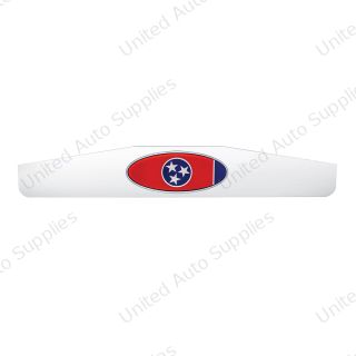4" X 24" Chrome Bottom Mud Flap Weight With Oval Tennessee Flag Emblem
