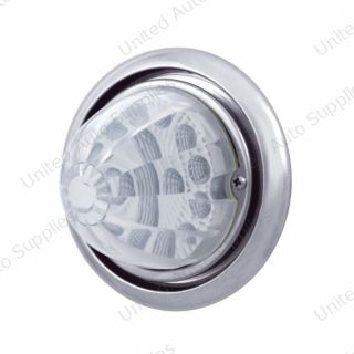 Front Bumper Light With 17 Amber LED Reflector Watermelon Light For Freightliner Columbia - Clear Lens