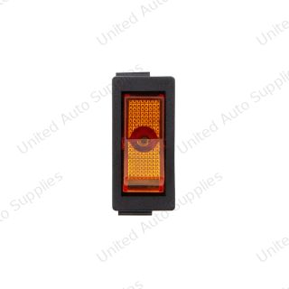 Amber Illum Rocker 20 Amp 12V S.P.S.T. On/Off 1 Pc.