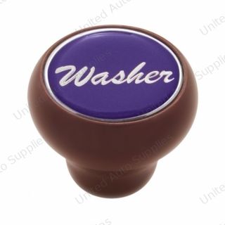 "Washer" Wood Deluxe Dash Knob - Purple Glossy Sticker