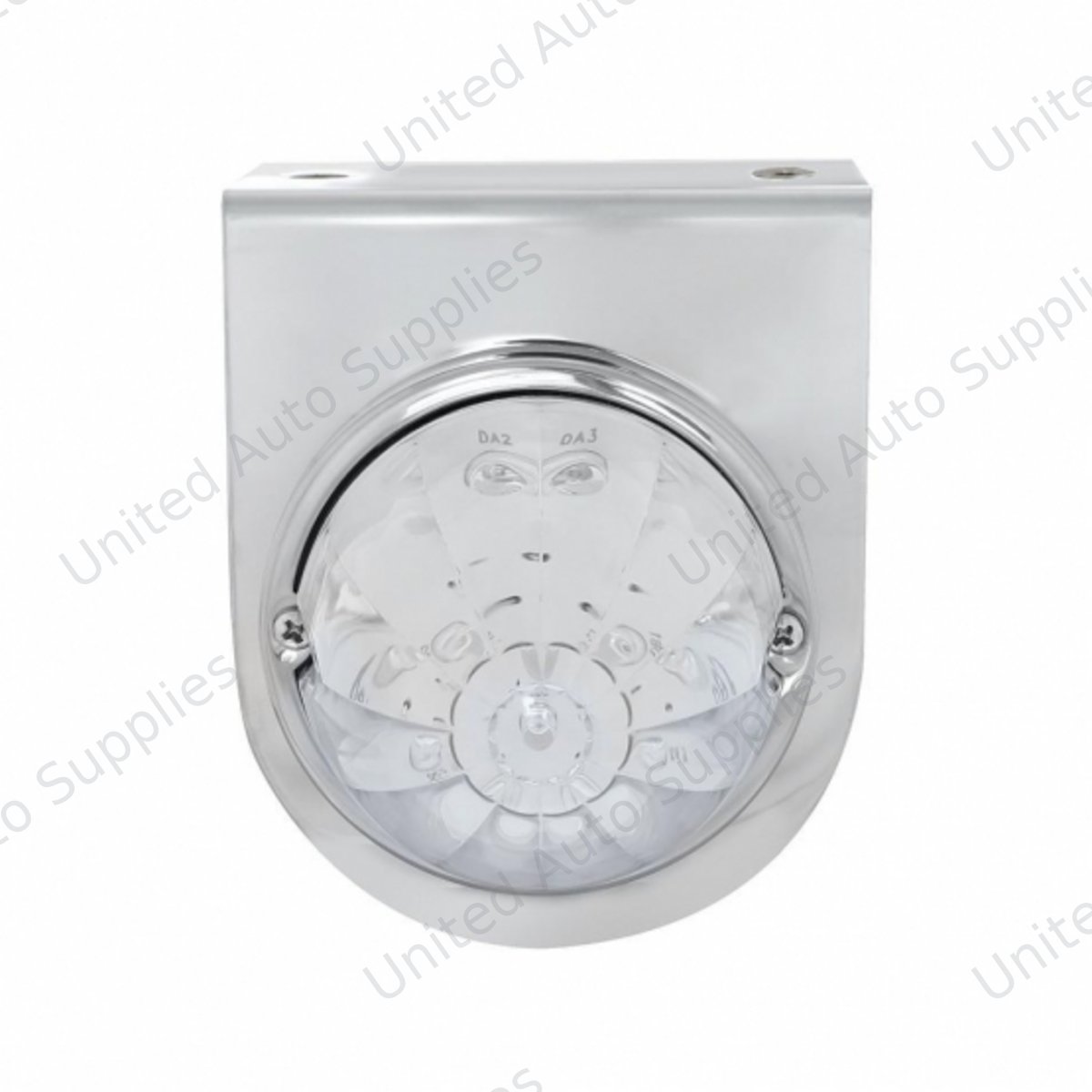 Stainless Light Bracket With 17 LED Watermelon Light - Red LED/Clear Lens