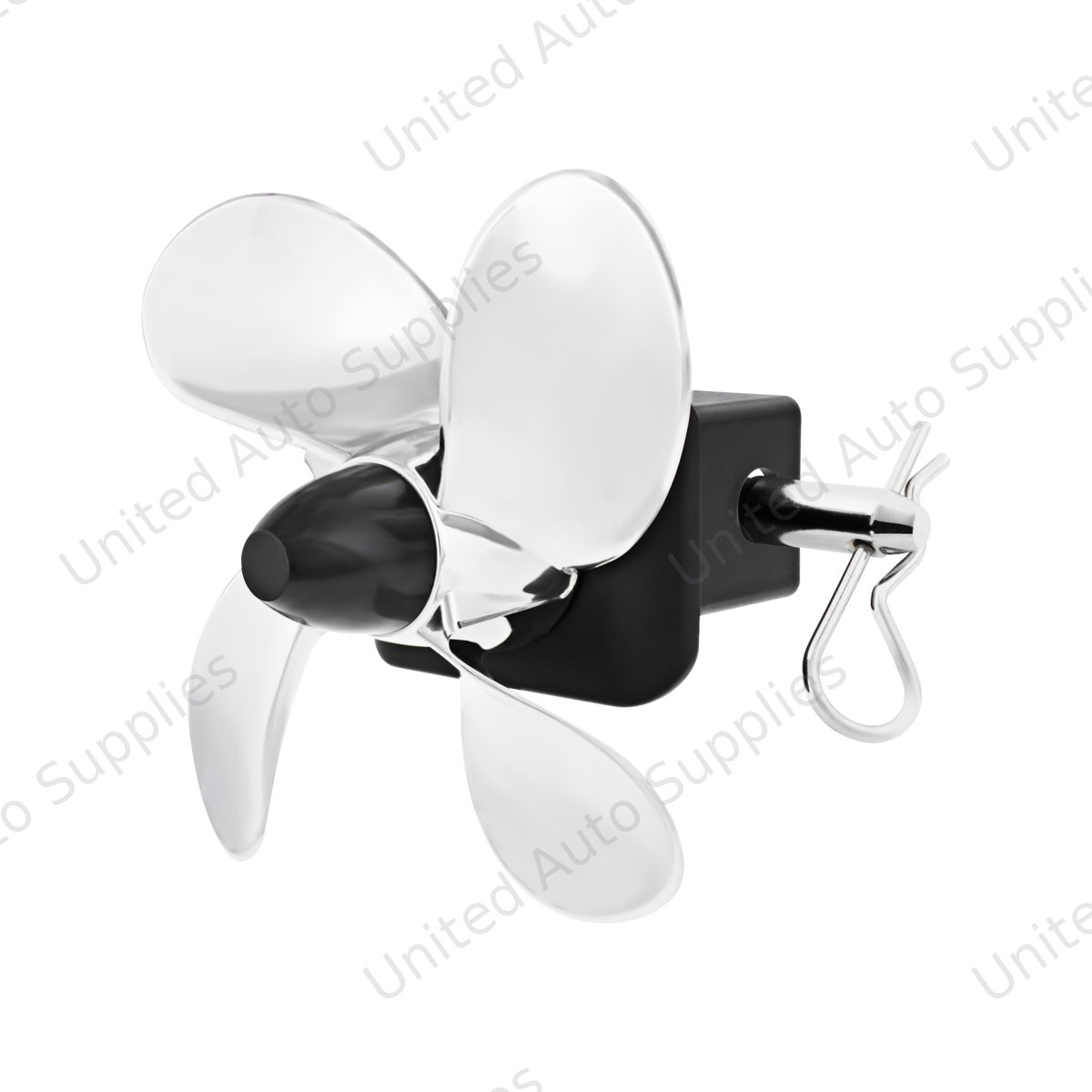 Spinning Propeller Hitch Cover For 2" X 2" Trailer Hitch Receiver With Locking Pin