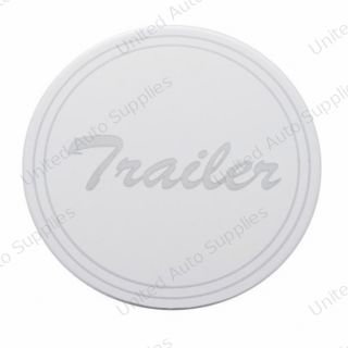 "Trailer" Stainless Air Valve Knob Plaque Only - Cursive Script