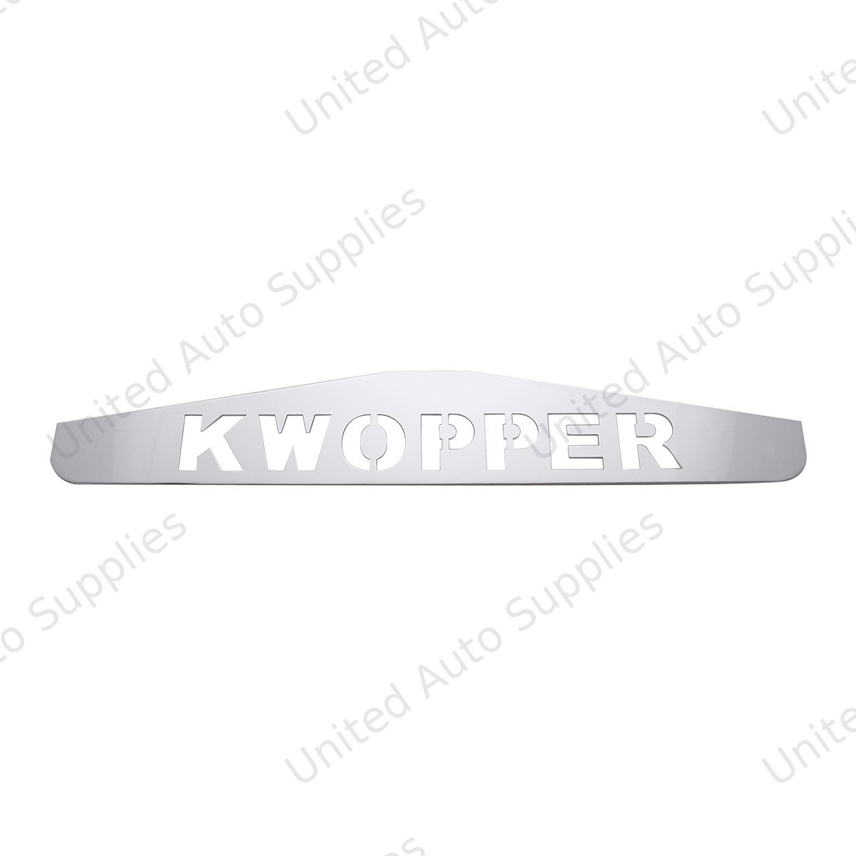 4" X 24" Chrome Kwopper Bottom Mud Flap Plate - Welded Stud