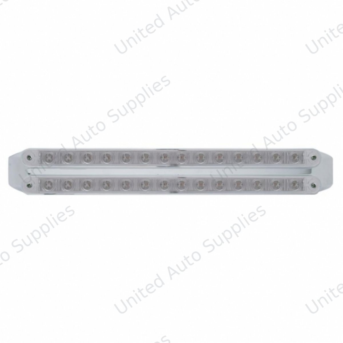 Dual 14 LED 12" Turn Signal Light Bars - Amber LED/Clear Lens