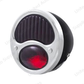 6V Tail Light Assembly With Black Housing & All Red Lens For 1928-31 Ford Model A - L/H