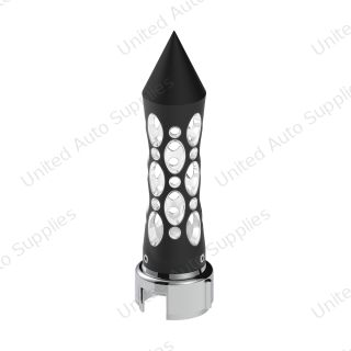 Thread-On Daytona Spike Gearshift Knob With LED 13/15/18 Speed Adapter - Black/White LED