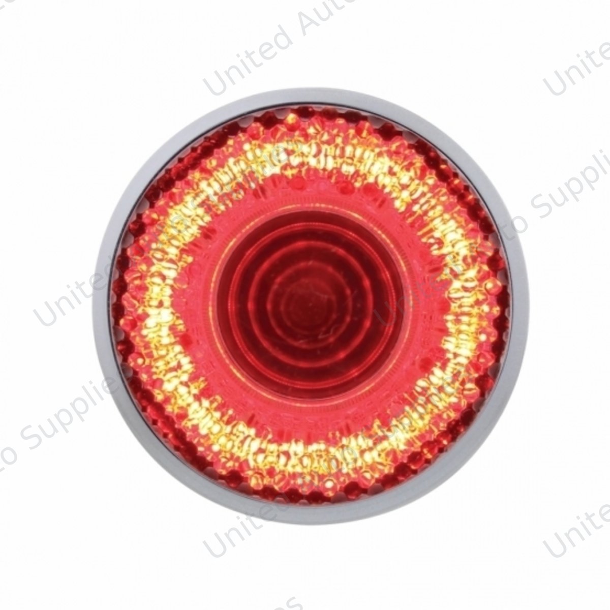 Mirage 9 LED 2" Round Clearance/Marker Light - Red LED/Clear Lens