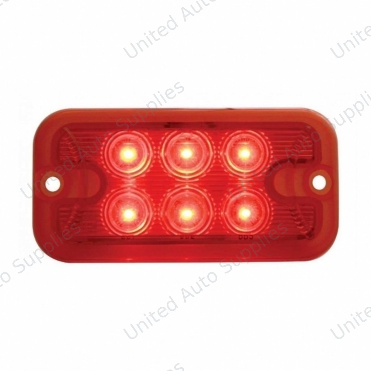 6 LED Dual Function Light - Red LED/Red Lens (Bulk)