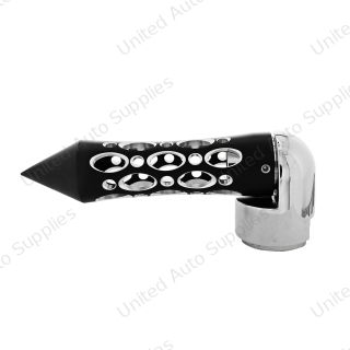 Thread-On Daytona Spike Gearshift Knob With 13/15/18 Speed Adapter - Black/Horizontal