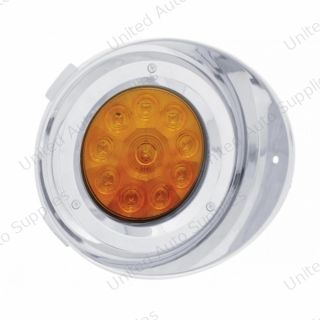 10 LED DRL Conversion Kit Without Visor For Pre-2005 Freightliner Century- Passenger -Amber LED & Lens
