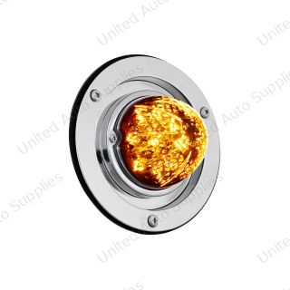 Crystal-Comet 9 LED Dual Function Watermelon Sleeper Bunk Kit With 304 SS Bezel-Amber LED/Clear Lens