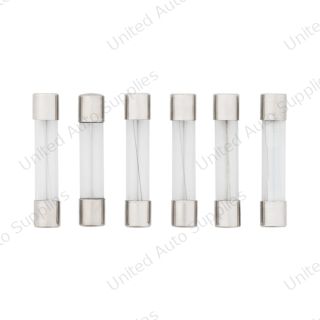 British/Japanese Vehicle Fuse Kit 5,7.5,10,15,20,30 AGC Glass Fuses (6-Pack)