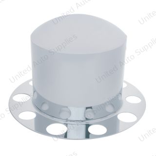 Chrome Dome Rear Axle Cover 2PC Kit For 1-1/2" Nut Cover - Steel Wheel