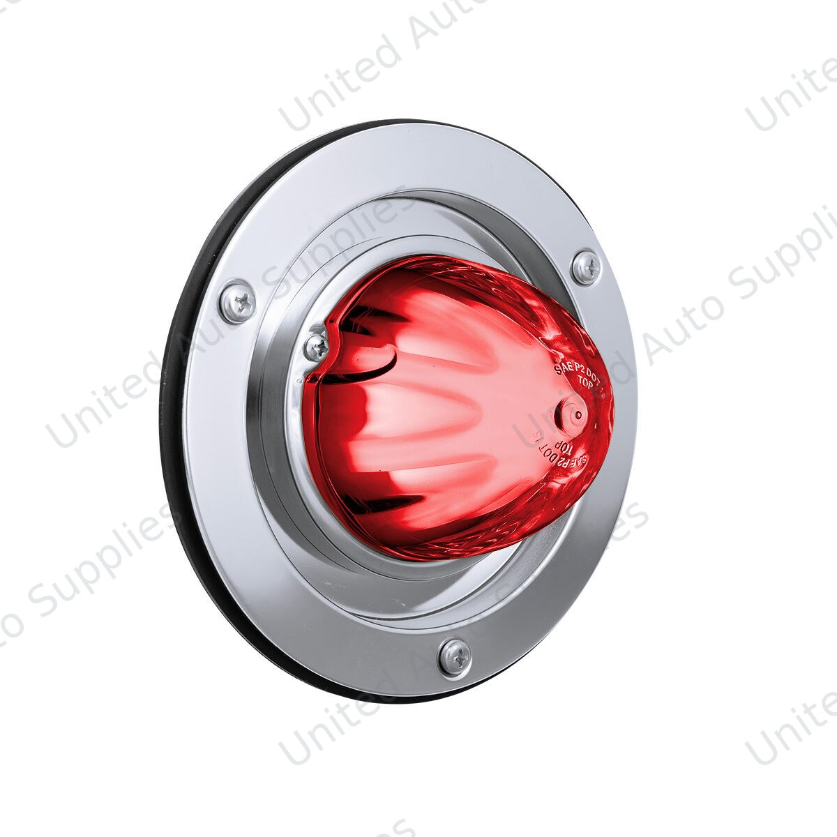 GloLight 9 LED Dual Function Watermelon Sleeper Bunk Kit With 304 Stainless Steel Bezel-Red LED/Red Lens