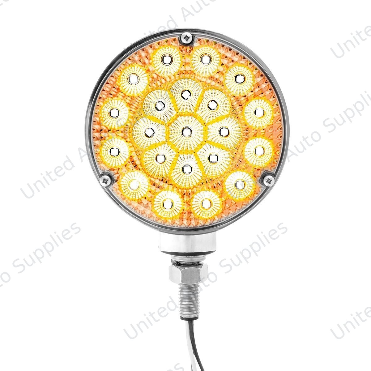 42 LED Reflector Double Face Competition Series Turn Signal Light-Amber & Red LED/Clear Lens