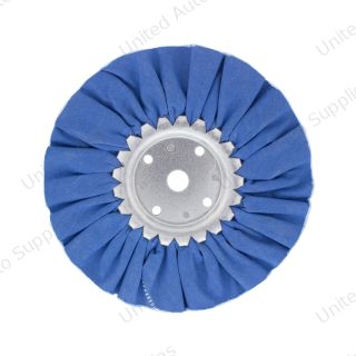 6" Blue Treated Airway Buff - 5/8" & 1/2" Arbor