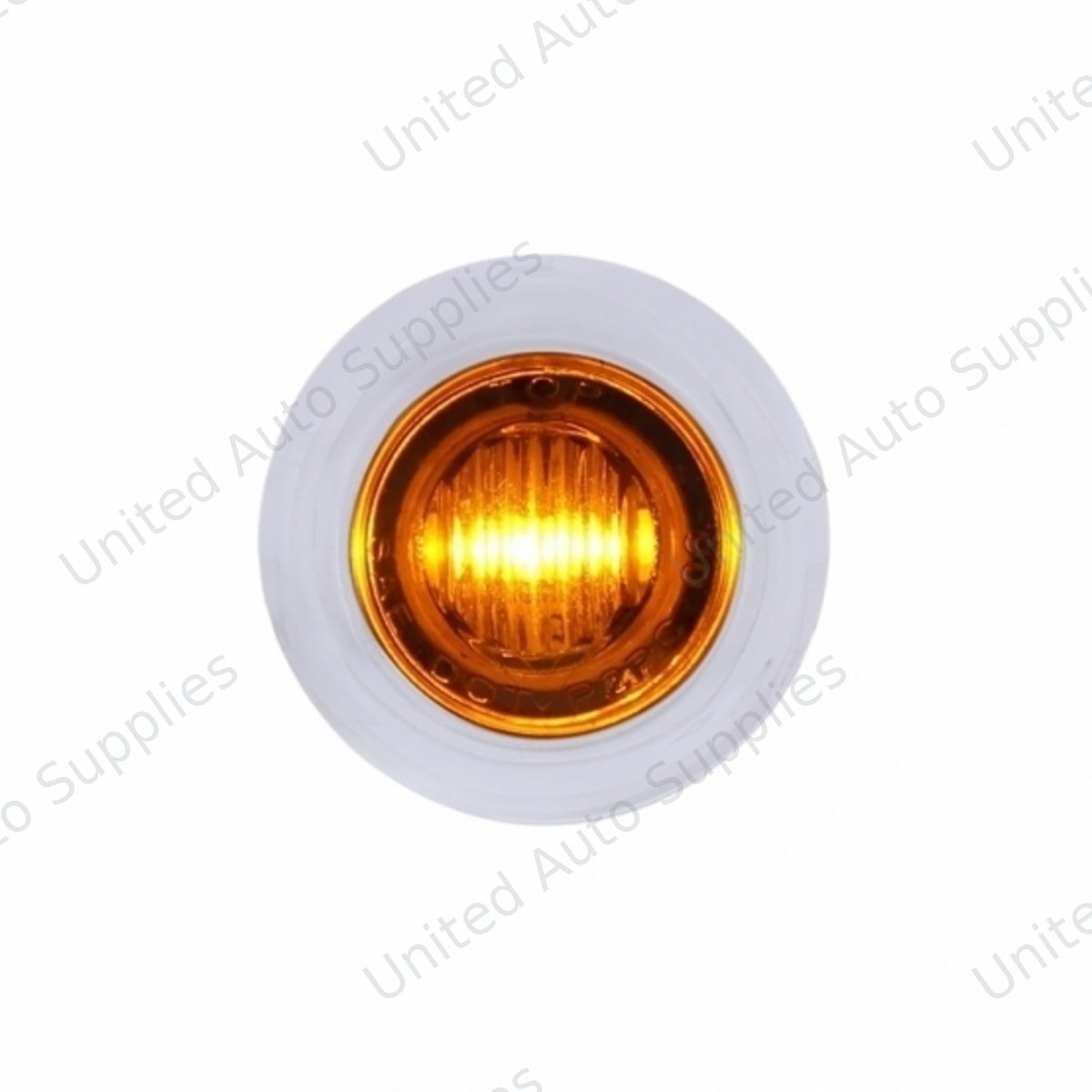 3 LED Dual Function 3/4" Mini Light With Bezel (Clearance/Marker) - Amber LED/Amber Lens