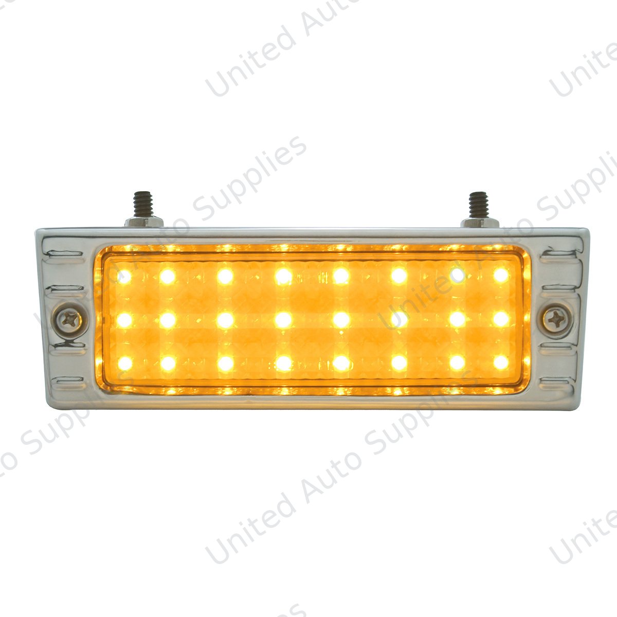 24 LED Parking Light Assembly With SS Bezel For 1947-53 Chevy Truck, Amber Lens